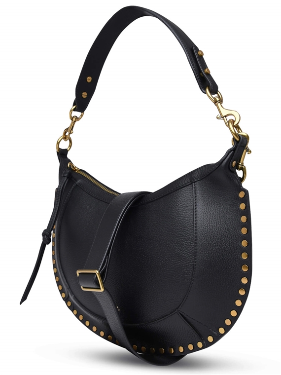 Isabel Marant Naoko Grainy Leather Taske, Sort